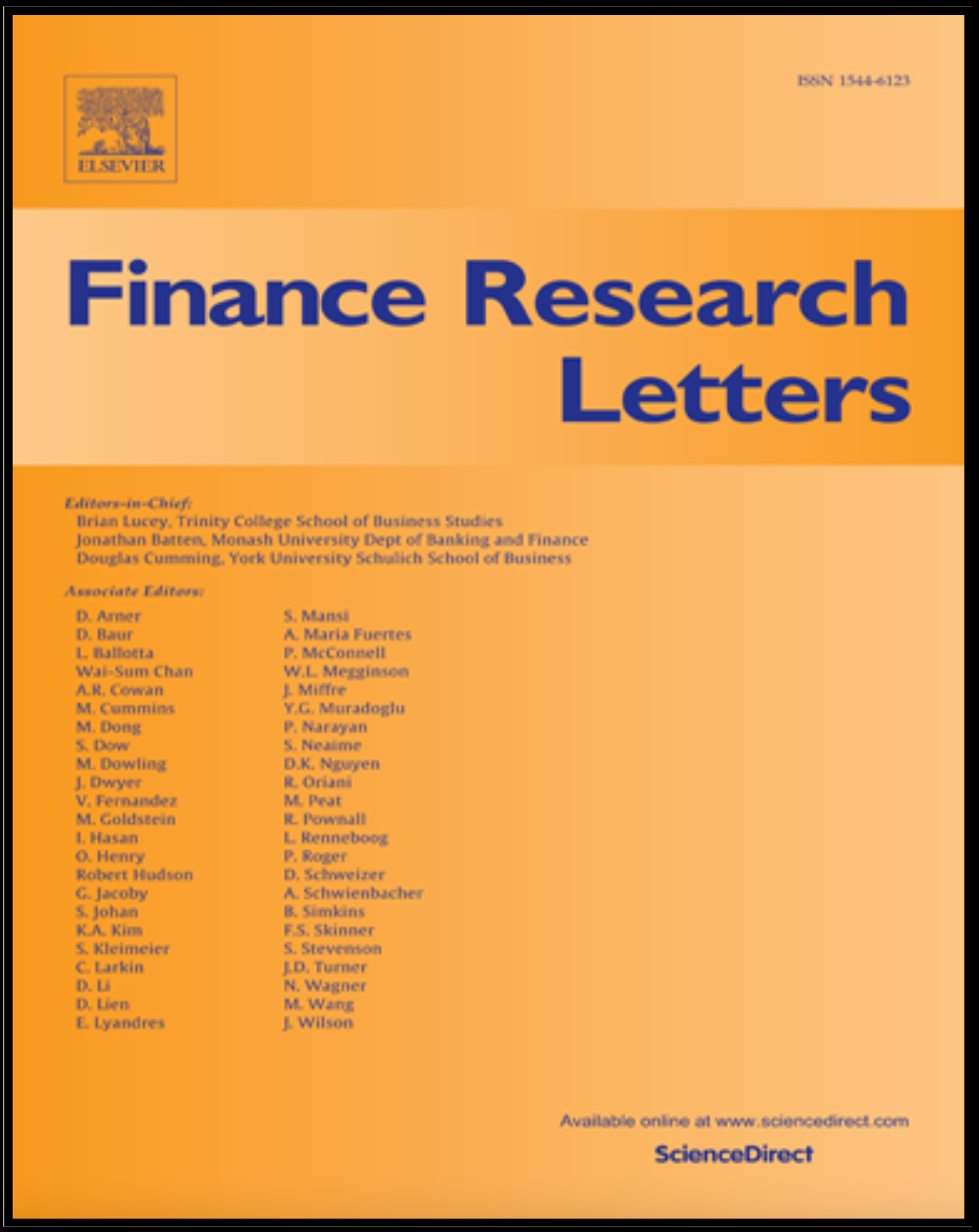  SSCI JCR 1 ABS 2 Finance Research Letters 